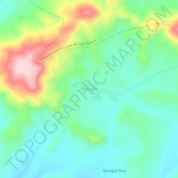 Ethiolo topographic map, elevation, terrain