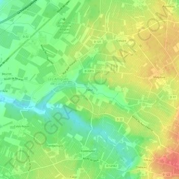 Faise topographic map, elevation, terrain