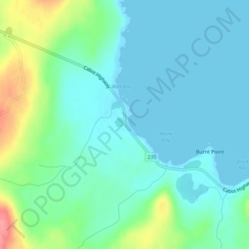 Hodderville topographic map, elevation, terrain