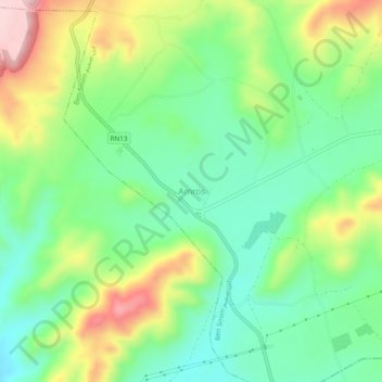 Amros topographic map, elevation, terrain