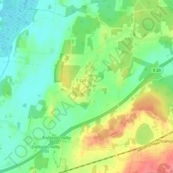 Gulberga topographic map, elevation, terrain