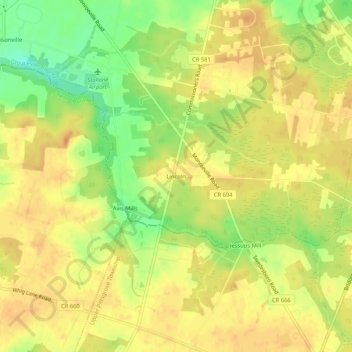 Lincoln topographic map, elevation, terrain