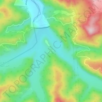 Lafurak topographic map, elevation, terrain
