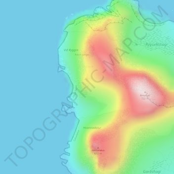 Manssetur topographic map, elevation, terrain