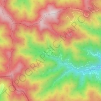 Marzian topographic map, elevation, terrain