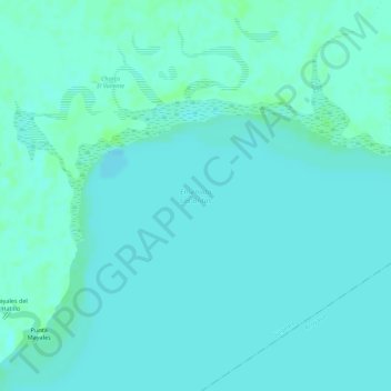 Ensenada Las Britas topographic map, elevation, terrain