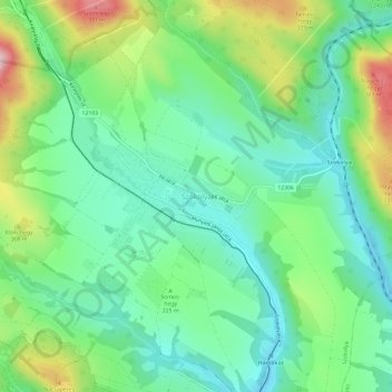 Szokolya topographic map, elevation, terrain