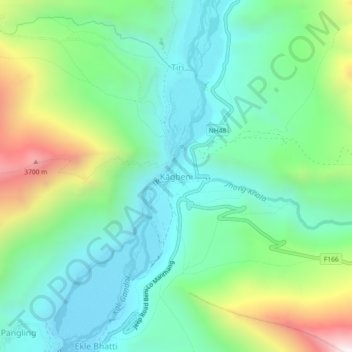 Kāgbeni topographic map, elevation, terrain