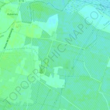 Les Garrigots topographic map, elevation, terrain