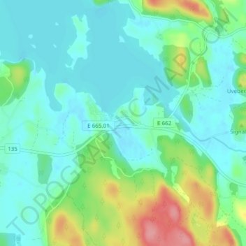 Hycklinge topographic map, elevation, terrain