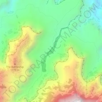 Havasupai Gardens topographic map, elevation, terrain