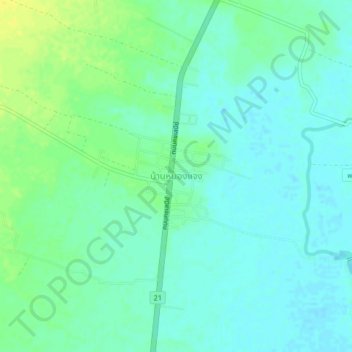 Ban Nong Chaeng topographic map, elevation, terrain