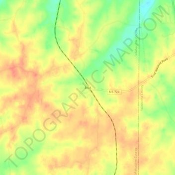 Enid topographic map, elevation, terrain