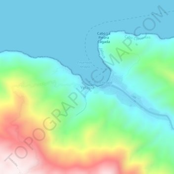 Yelapa topographic map, elevation, terrain