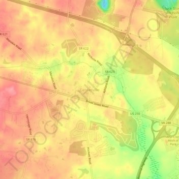 Centerville topographic map, elevation, terrain