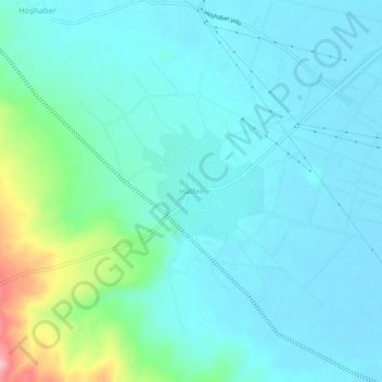 Halfeli topographic map, elevation, terrain