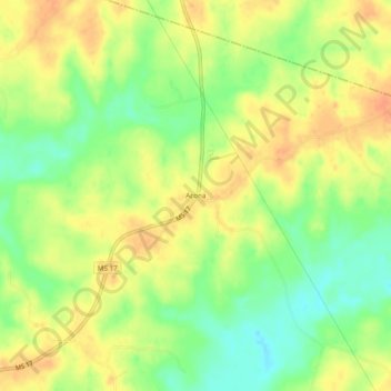 Acona topographic map, elevation, terrain