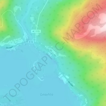 Tärnafors topographic map, elevation, terrain