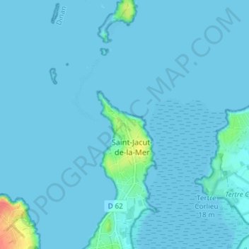 Le Rougeret topographic map, elevation, terrain