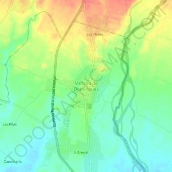 Metapa de Domínguez topographic map, elevation, terrain