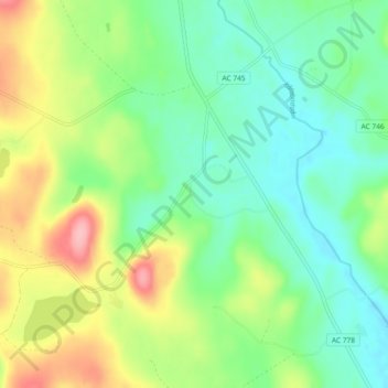 Risvattnet topographic map, elevation, terrain
