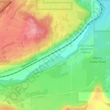 Polaris topographic map, elevation, terrain