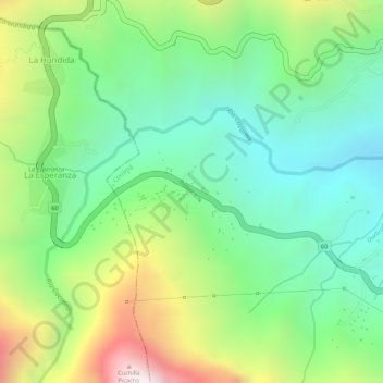 La Perdida topographic map, elevation, terrain
