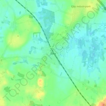 Ejby topographic map, elevation, terrain