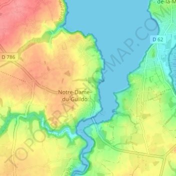Le Val topographic map, elevation, terrain