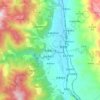 贡莫镇 topographic map, elevation, terrain