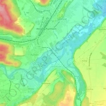 Zeislau topographic map, elevation, terrain