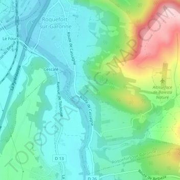 La Tuilerie topographic map, elevation, terrain