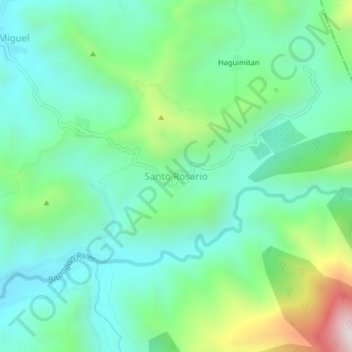 Santo Rosario topographic map, elevation, terrain