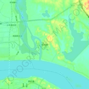 Bahe topographic map, elevation, terrain