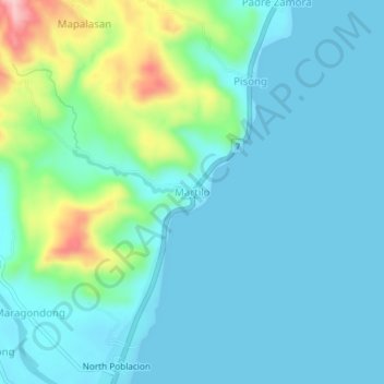 Martilo topographic map, elevation, terrain
