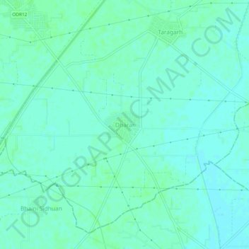 Dharar topographic map, elevation, terrain