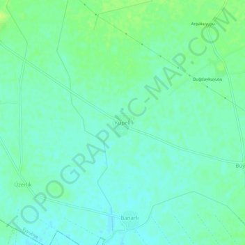 Küpeli topographic map, elevation, terrain