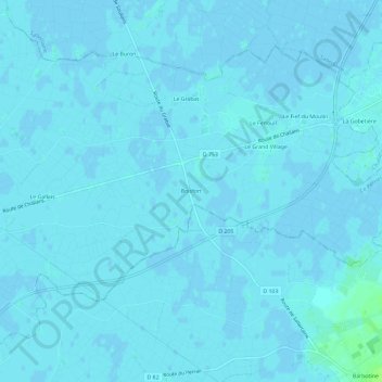 Boisfort topographic map, elevation, terrain