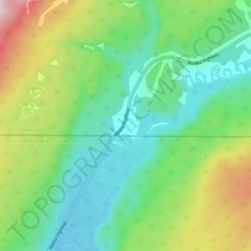Swift River topographic map, elevation, terrain