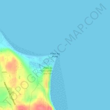 Point No Point topographic map, elevation, terrain