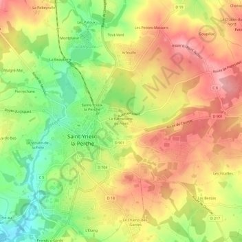 La Bachellerie-du-Nord topographic map, elevation, terrain
