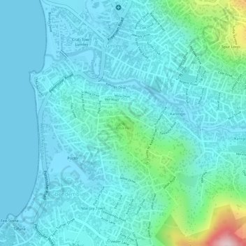Juba Hill topographic map, elevation, terrain