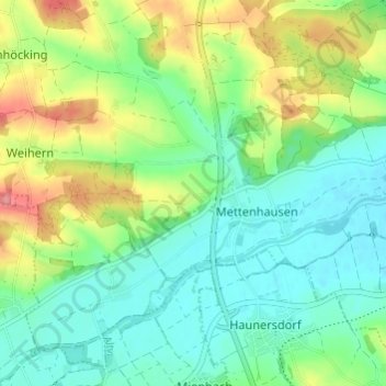 Haag topographic map, elevation, terrain