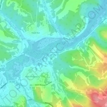Loch Lomond Junction topographic map, elevation, terrain