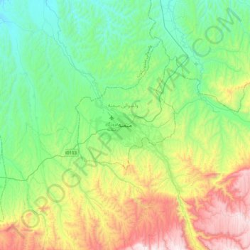 Maymana topographic map, elevation, terrain