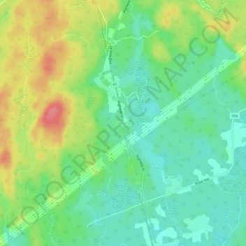 Cloyne topographic map, elevation, terrain