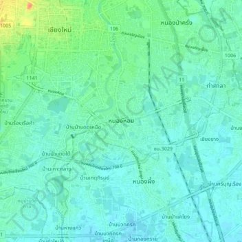 Nong Hoi topographic map, elevation, terrain