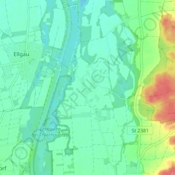 Ötz topographic map, elevation, terrain