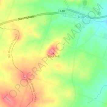 Black Hill topographic map, elevation, terrain