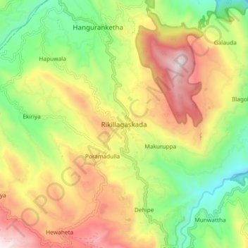 Rikillagaskada topographic map, elevation, terrain